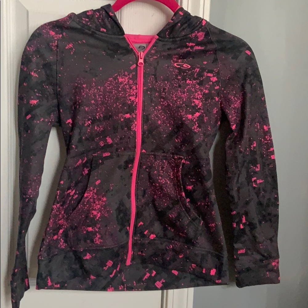 girls L champion zip up 100 polyester